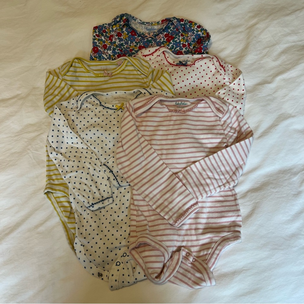 Baby Boden 5 pack Long Sleeve Onesies